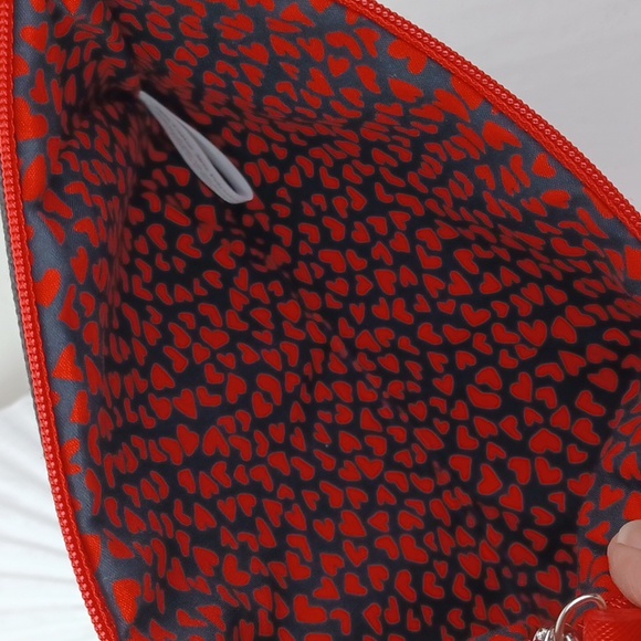 BRIGHTON Vibrant Cheetah & Red Heart & Canvas Red Ribbon Make Up Bag 2020 - Picture 8 of 11